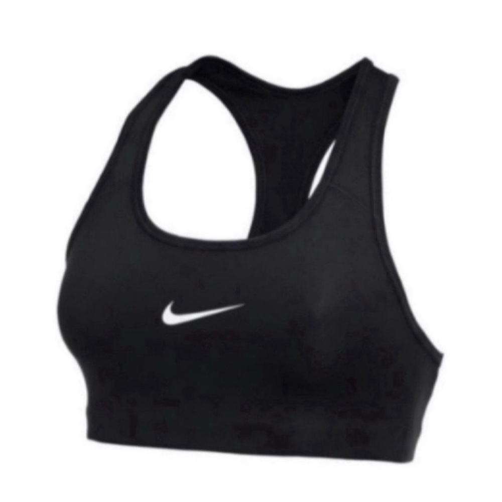 NWT Nike Black Medium Support Non Padded Swoosh 2.0 Sports Bra Size XS